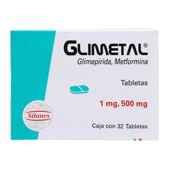 Glimetal 500/1Mg Tab 32