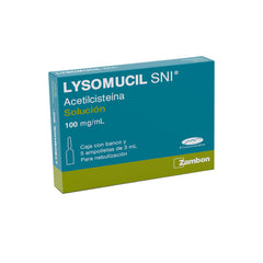 Lysomucil Sni 100Mg Sol 5X3Ml